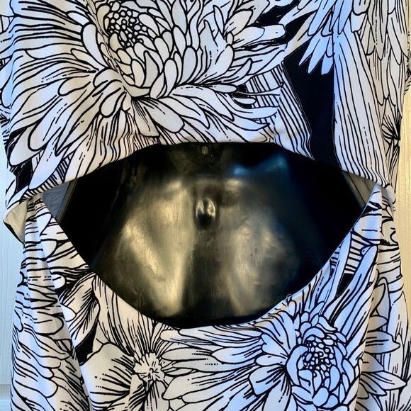 BLACK & WHITE OPEN BACK DRESS by JENNIFER LOPEZ XL - Picture 6 of 6